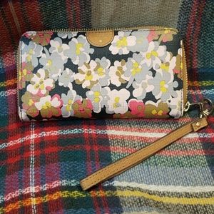 Sydney Floral Fossil Zip Clutch